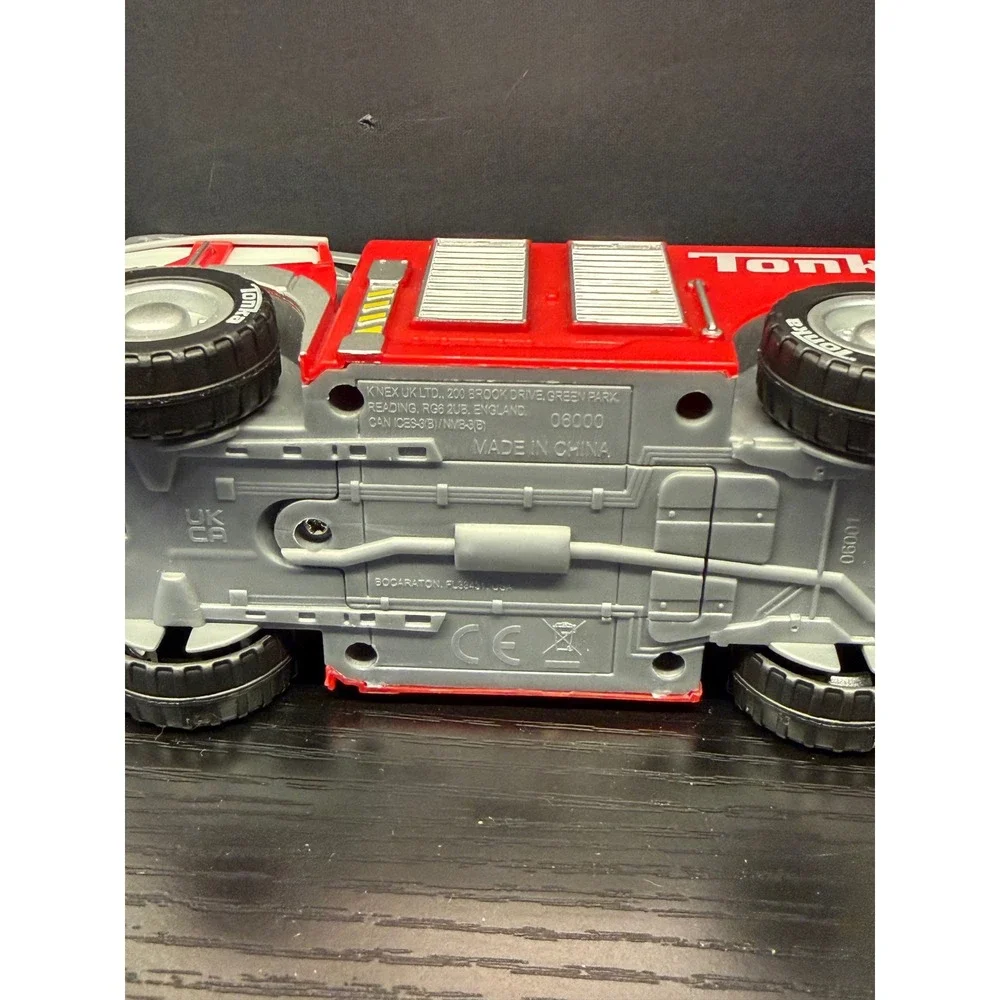 Tonka Mighty Fleet Fire Truck Red Silver Lights and Sounds Extending Ladder Toy